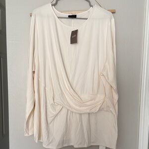 J. Jill Soft Cream Long Sleeve Top